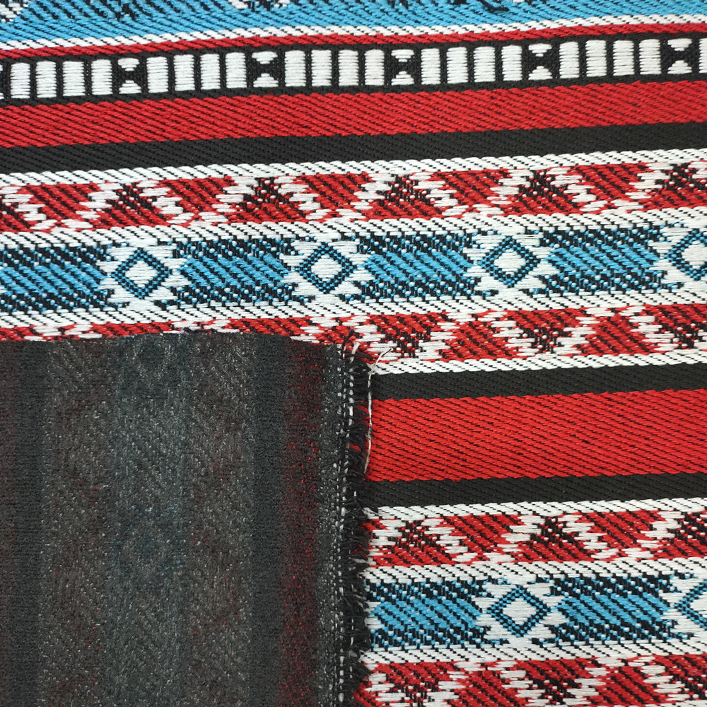 Arabisk stil sadu polyester bomullsgarn färgat jacquard tyg för soffa och väska