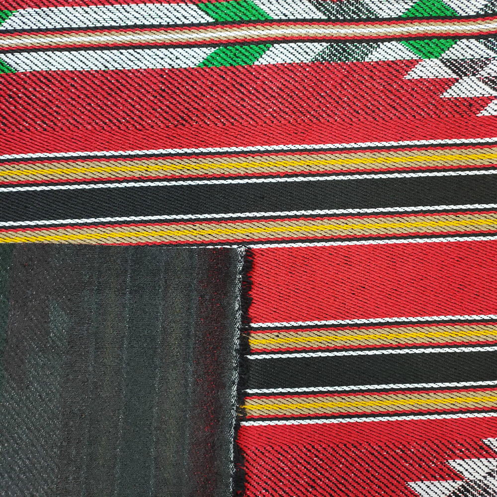Arabisk stil sadu polyester bomullsgarn färgat jacquard tyg för soffa och väska
