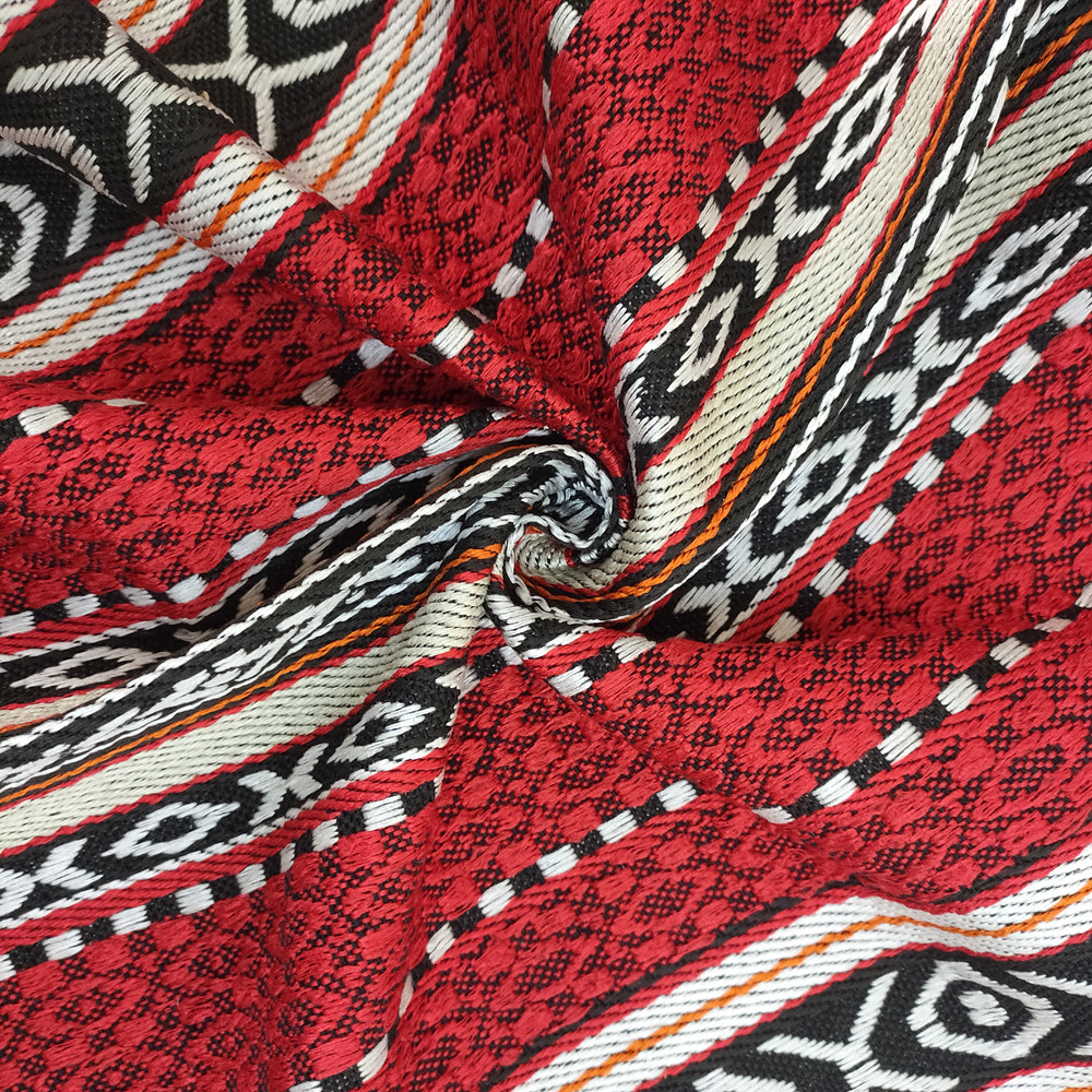 Stripe geometric mönster linne soffa tyg jacquard sadu soffa tyg 